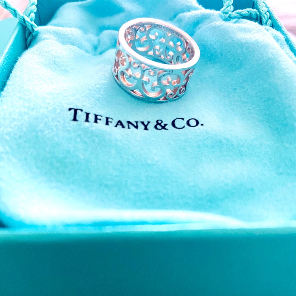 Tiffany & Co. Sterling Silver Enchant Wide Band